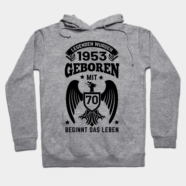 jahrgang 1953 Geburtstag Spruch Adler Falke Hoodie by HBfunshirts